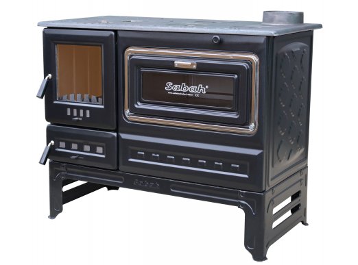 S12UC BRICK COOKING STOVE WITH GLASS LONG FOOT  (MAJOLIC & MAT BLACK)