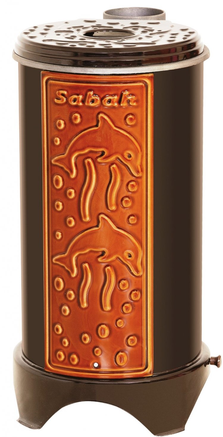 S15 ENAMELED ROUND STOVE WITH BUCKET